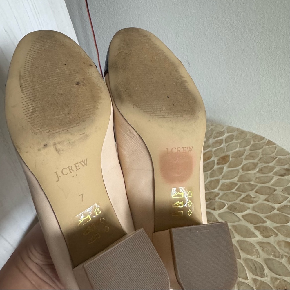 J.Crew Bryan Cap Toe Two Tone Block Heel Leather Pumps size 7 - Picture 8 of 8